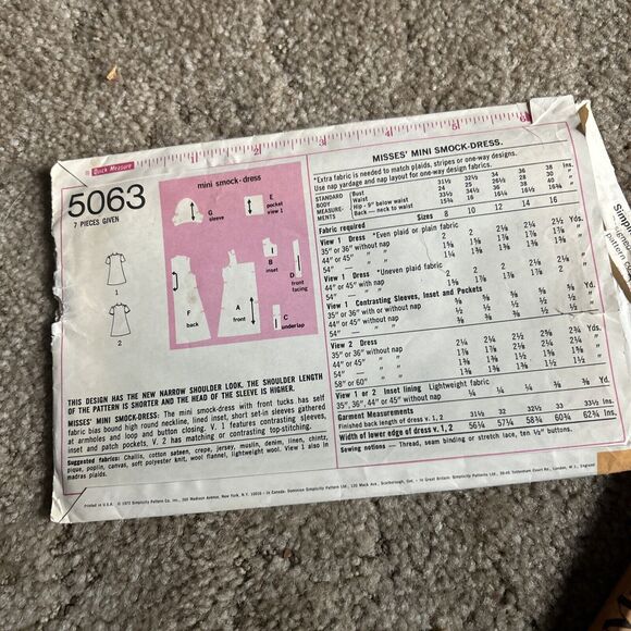 Vintage Lot Of 6 -1960s/1970s Simplicity Women’s Sewing Patterns & Cloth World - Picture 10 of 14